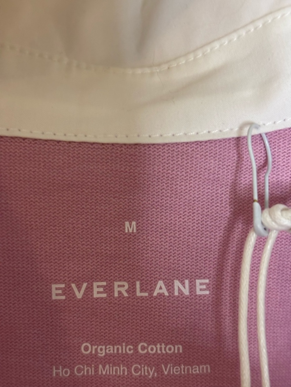 Everlane The Retro Jersey Polo Boxy Top Lilac with White Collar NWT - Picture 4 of 8